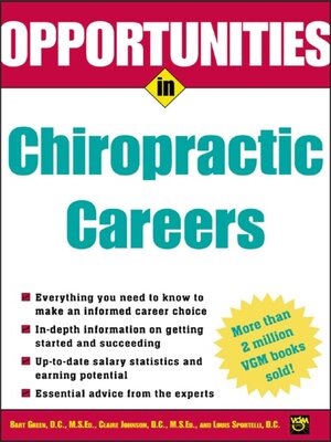 Opportunities in Chiropractic Careers - ebook